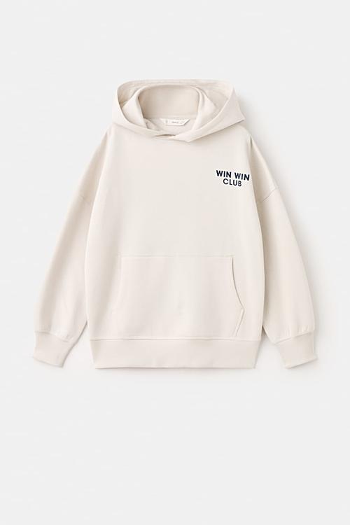 Printed cotton sweatshirt - NATURAL