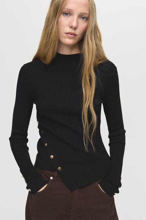 Sweater botona - black