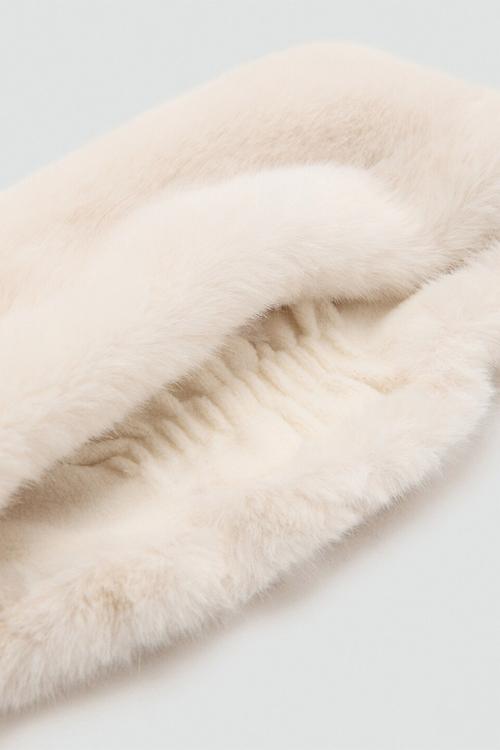 Faux fur hairband - sand