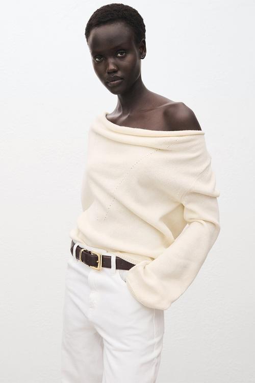 Sweater waterfa - light beige