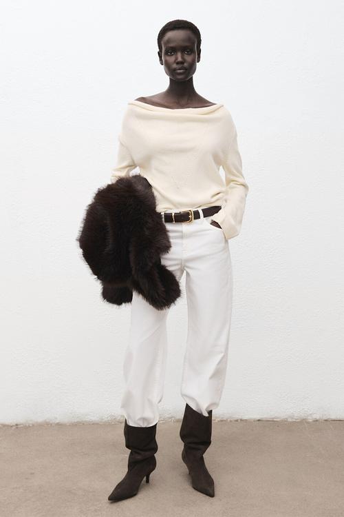 Sweater waterfa - light beige
