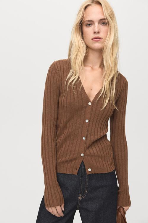 Cardigan flurry - dark brown