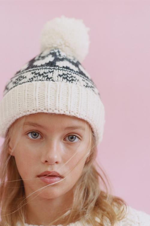 Beanie heart - Light Beige