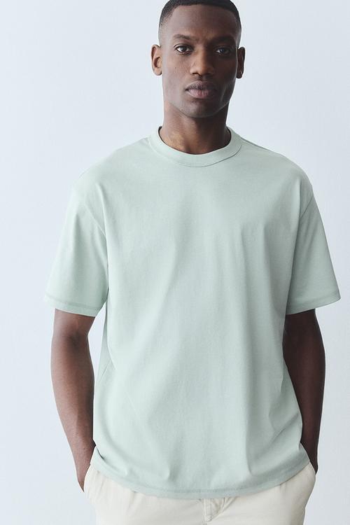 Oversized fit t-shirt - mint green - 1294399004