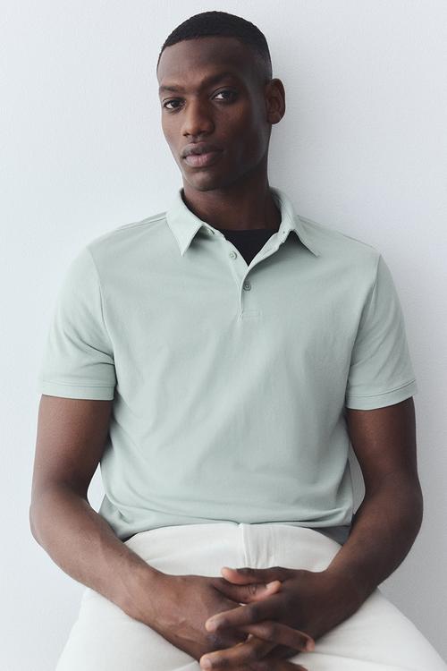 Coolmax® slim fit polo shirt - mint green