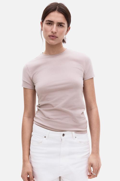 Fitted t-shirt - powder pink