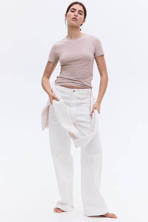 Fitted t-shirt - powder pink