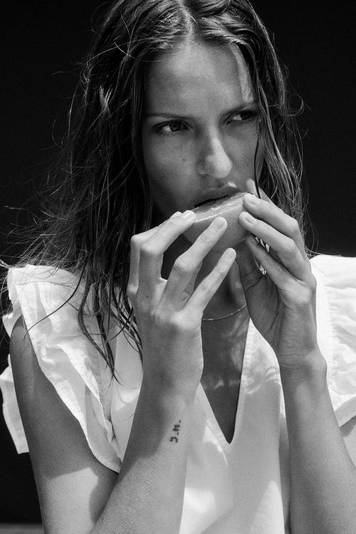 Frill-trimmed blouse - white