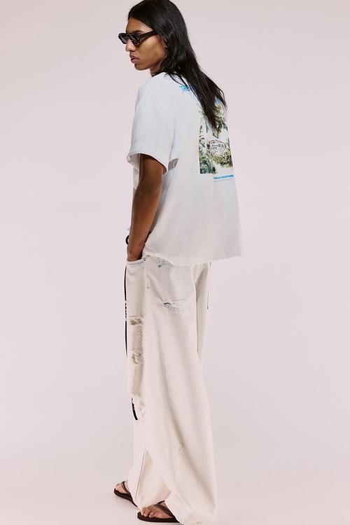 Oversized fit printed t-shirt - white the palmera collective