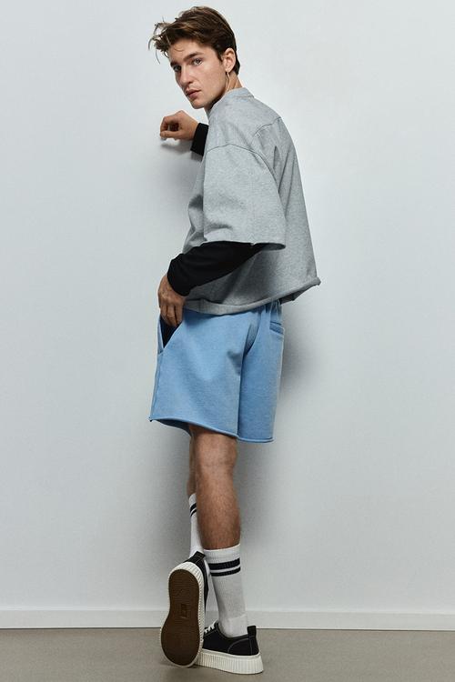 Relaxed fit shorts - light blue