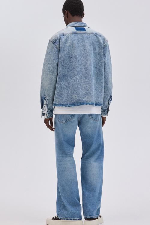Loose straight jeans - light denim blue