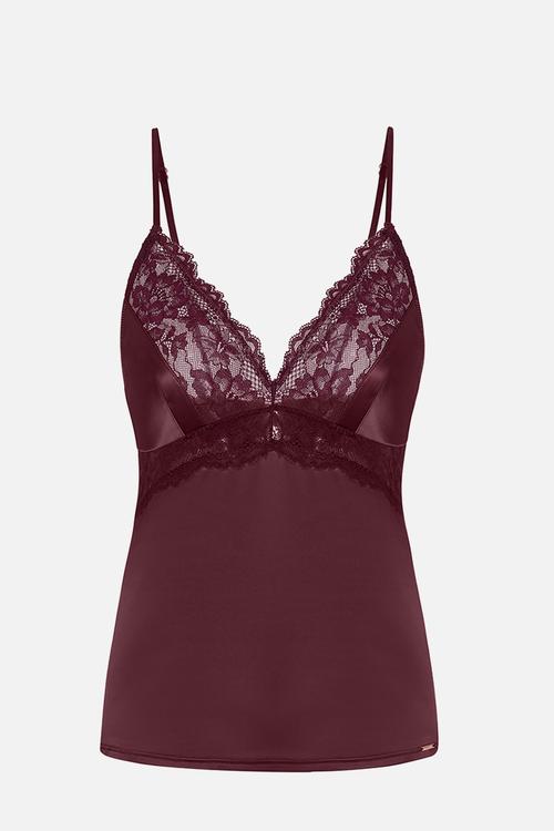 Lyra satin camisole - red
