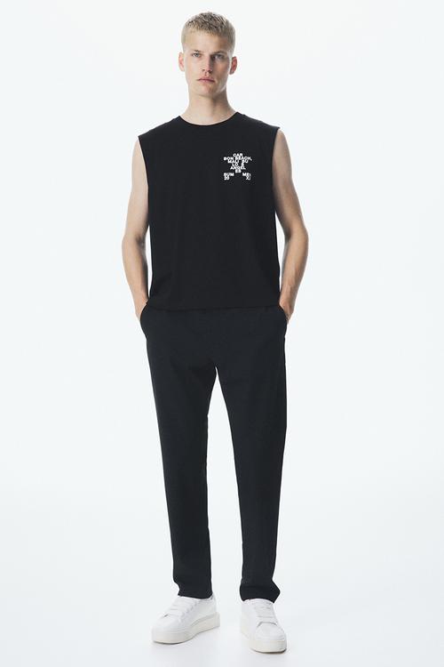 Slim fit trousers - black