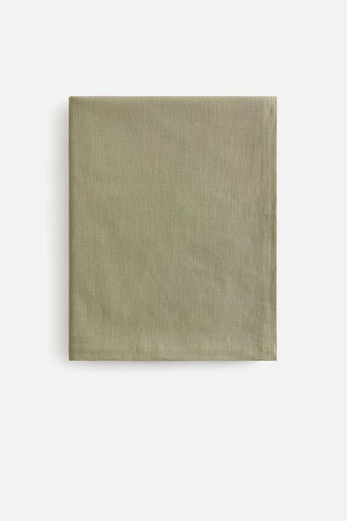 Cotton-blend tablecloth - sage green