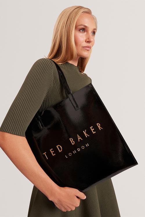 Crinkon  large icon tote bag-black
