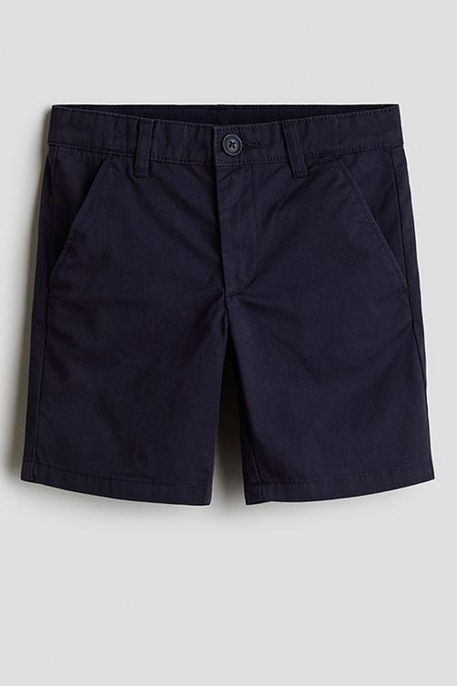 Cotton chino shorts - navy blue 