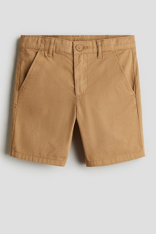Cotton chino shorts - beige