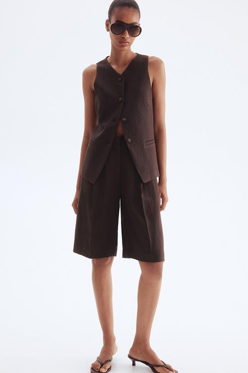 Long waistcoat - dark brown