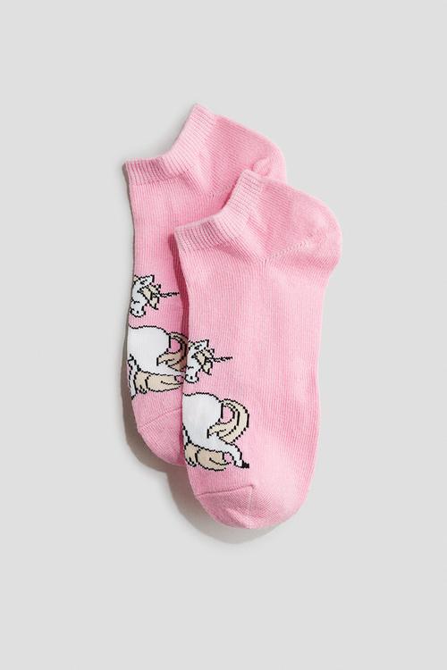 7-Pack trainer socks - pink/unicorns
