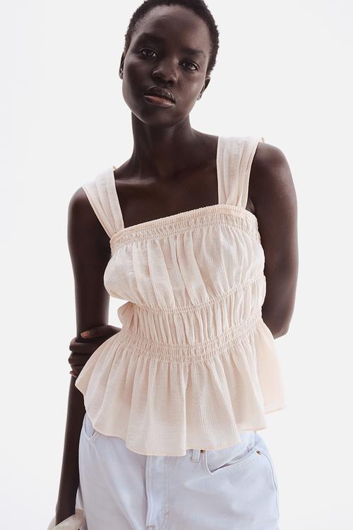 Draped top - powder pink