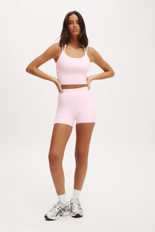 Ultra Soft Invisible Scrunch Shortie Short - Cherry Dream