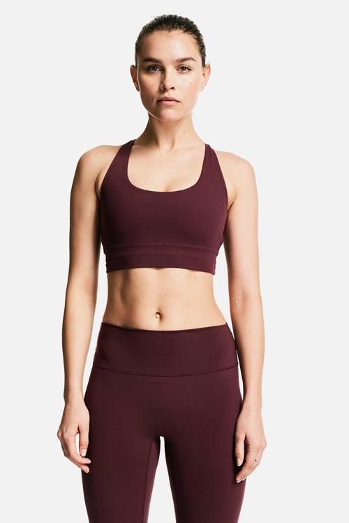 Medium support sports bra with softmove™ -  light burgundy
