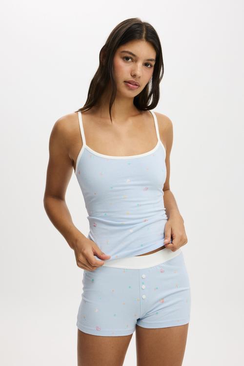 Dreamy soft longline cami - violet blue/beach comber