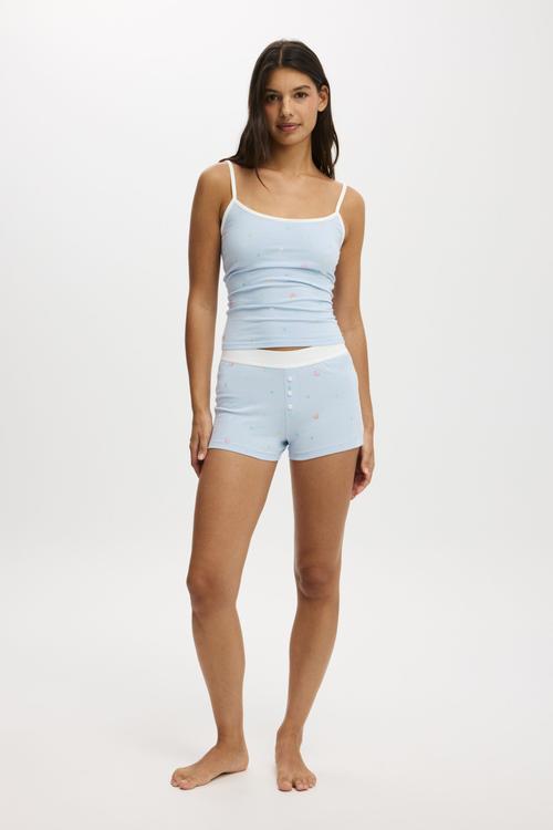 Dreamy soft longline cami - violet blue/beach comber