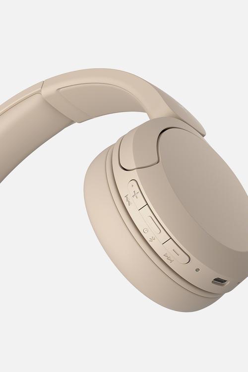 Sony WH-CH520 Bluetooth On-Ear Headphones - Beige
