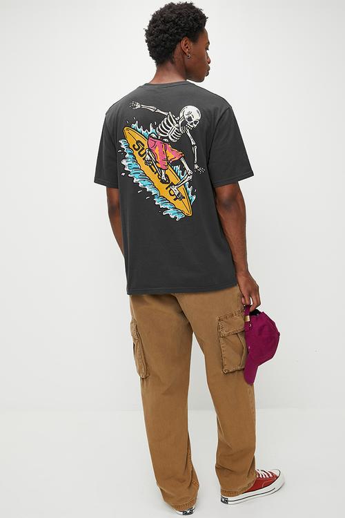 Outdoor Narrative Loose Tee  - Bison Black