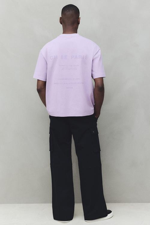 Loose fit cargo trousers - black