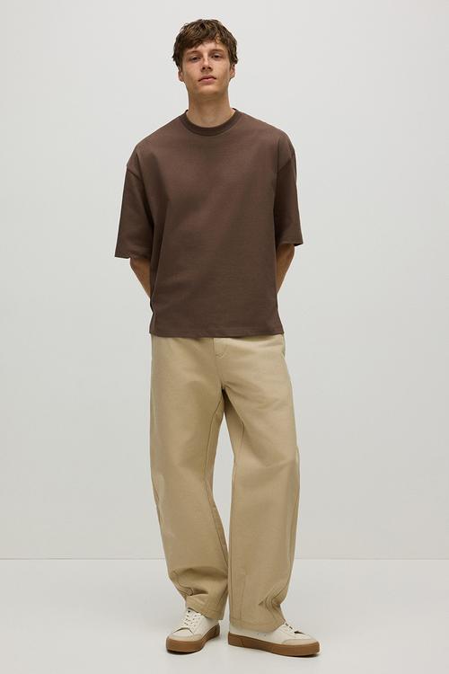 Oversized fit t-shirt - brown