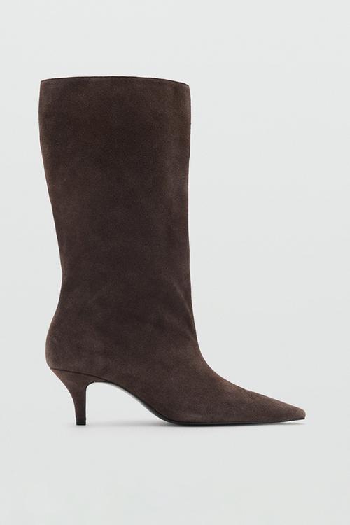After suede boot - dark brown