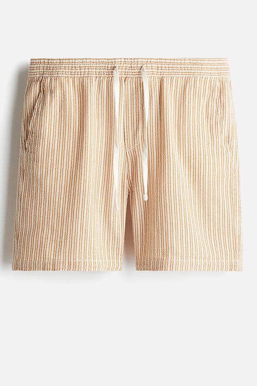 Regular fit woven shorts - yellow striped