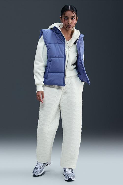 Oversized High-Waisted Jacquard Pants -  White