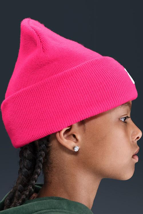 Kids Nike Peak Beanie Tc Fut - Hyper Pink/White