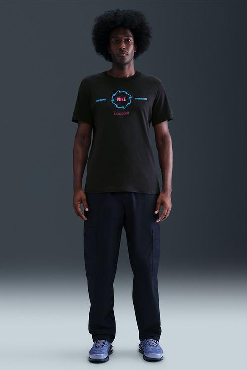 NSW Print Swoosh Fash Tee   - Black/Hyper Pink