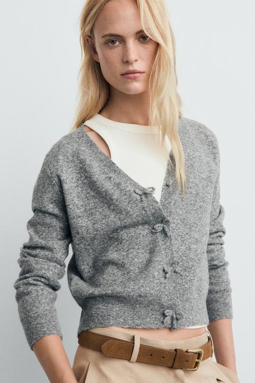 Cardigan lady - medium gray