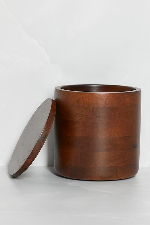 Wooden Canister - Dark Brown