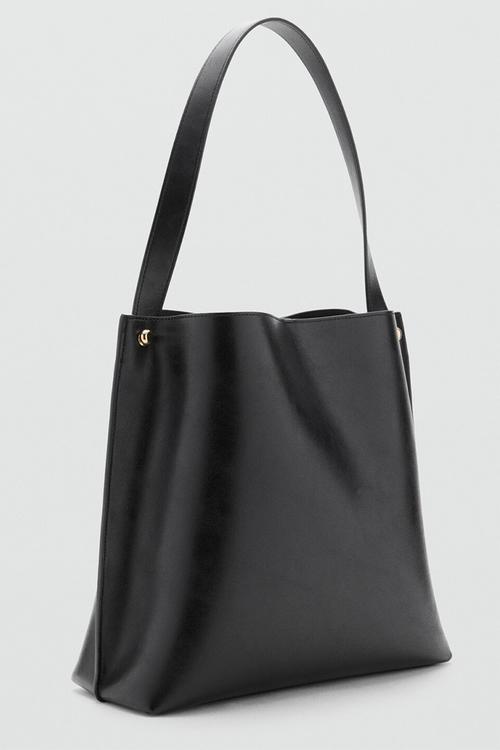 Dots shoulder bag-black