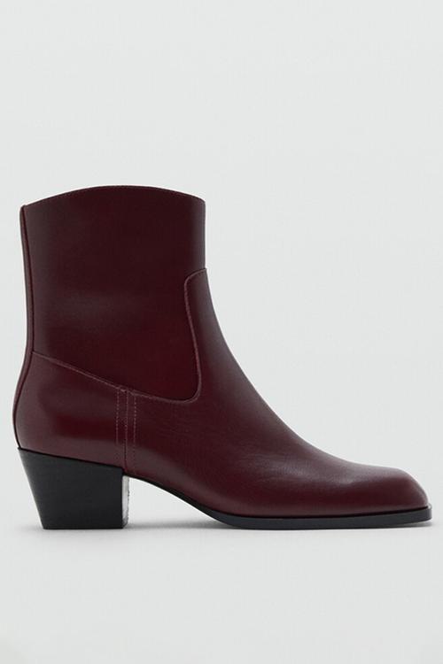 Cowe leather boot - dark red