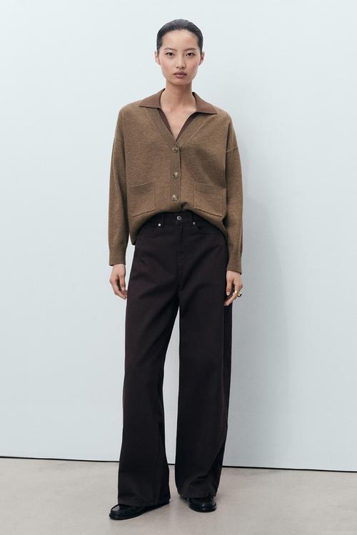 Cardigan nekko - medium brown