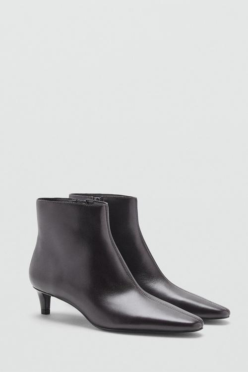 Stress leather boot - dark brown
