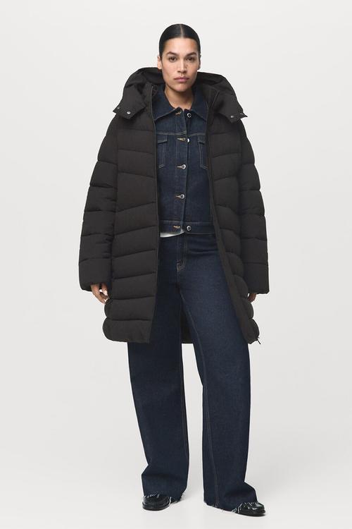 Plus puffer coat bego - black