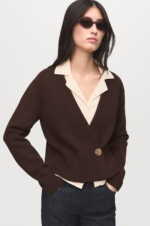 Cardigan anita - dark brown