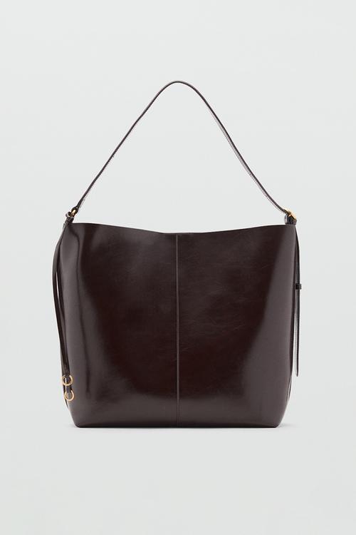 Antonia shoulder bag - dark brown