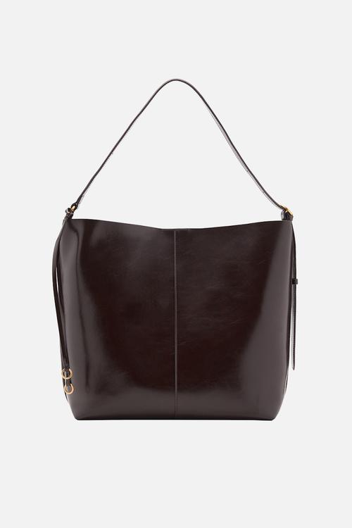 Antonia shoulder bag - dark brown