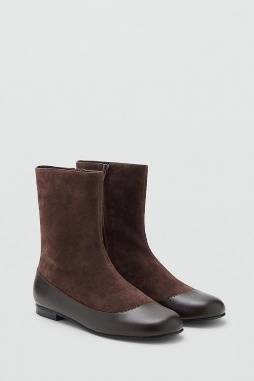 Botina suede boot - dark brown