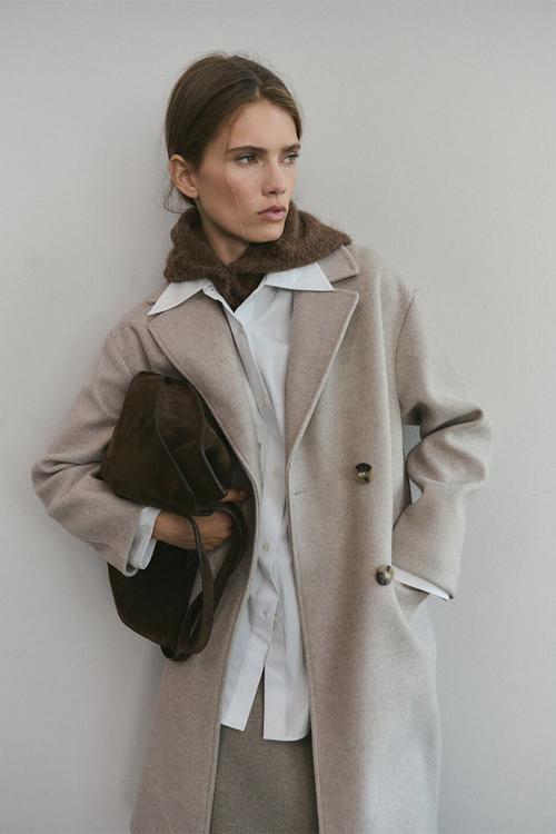 Coat tabisa - medium brown