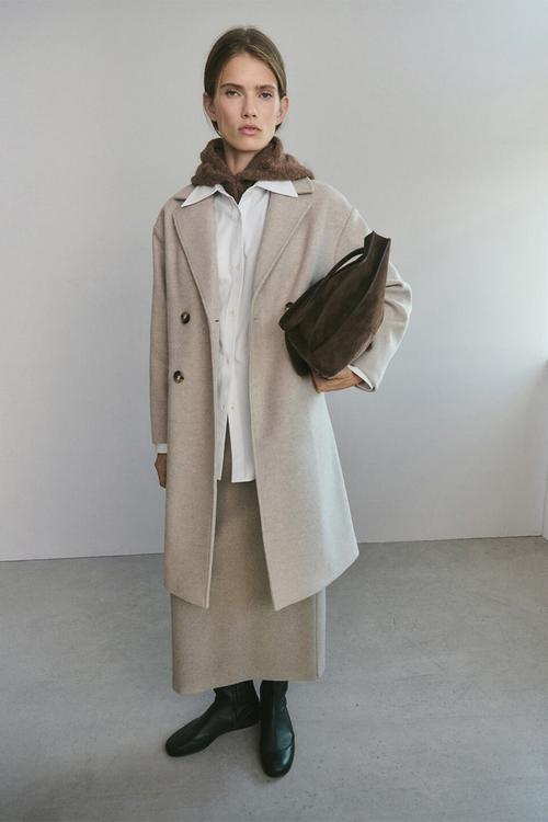 Coat tabisa - medium brown